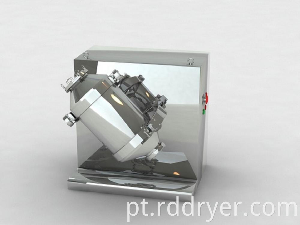 Three Dimensional Rotary Mixer for Mixing Crude Medicine Powder